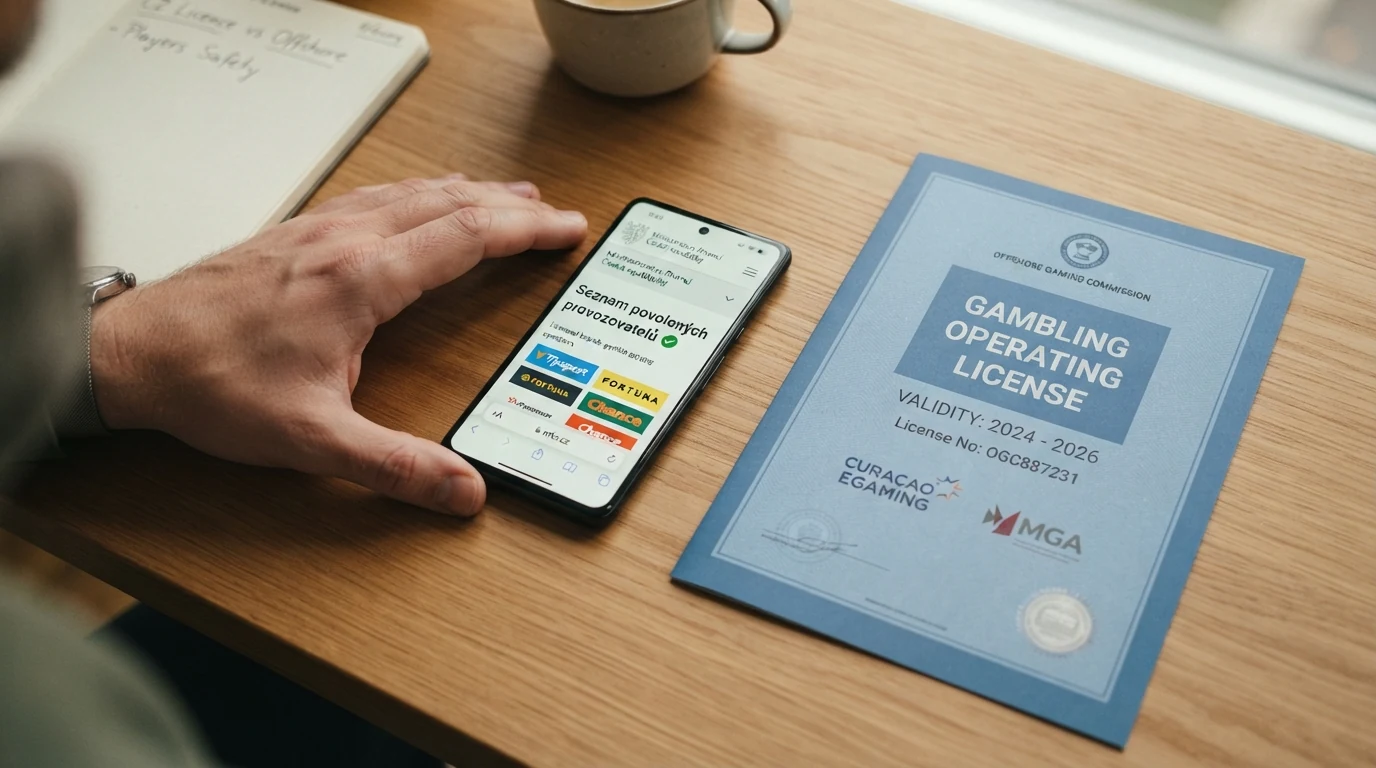Licenční dokumenty a značky regulace online hazardu
