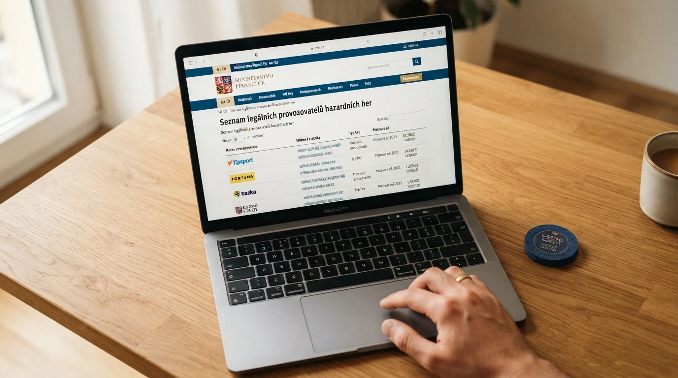 Seznam legálních provozovatelů hazardních her na webu Ministerstva financí ČR