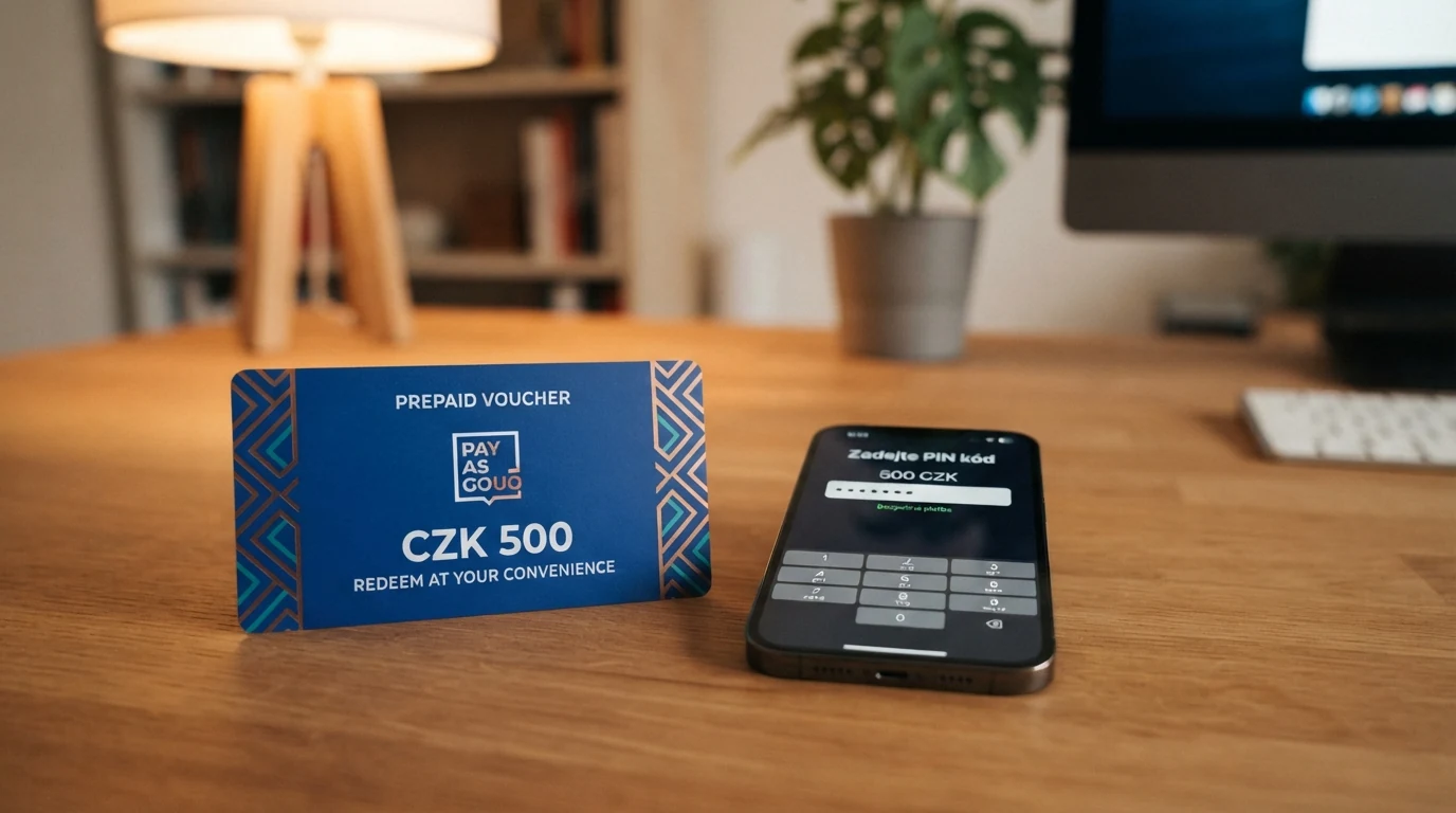 Platební brána Paysafecard s polem pro zadání PIN kódu a logem online kasina