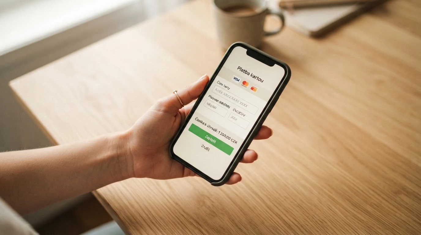 Ukázka platební brány online casina s vybranou možností Mastercard a vyplněnými údaji karty před potvrzením