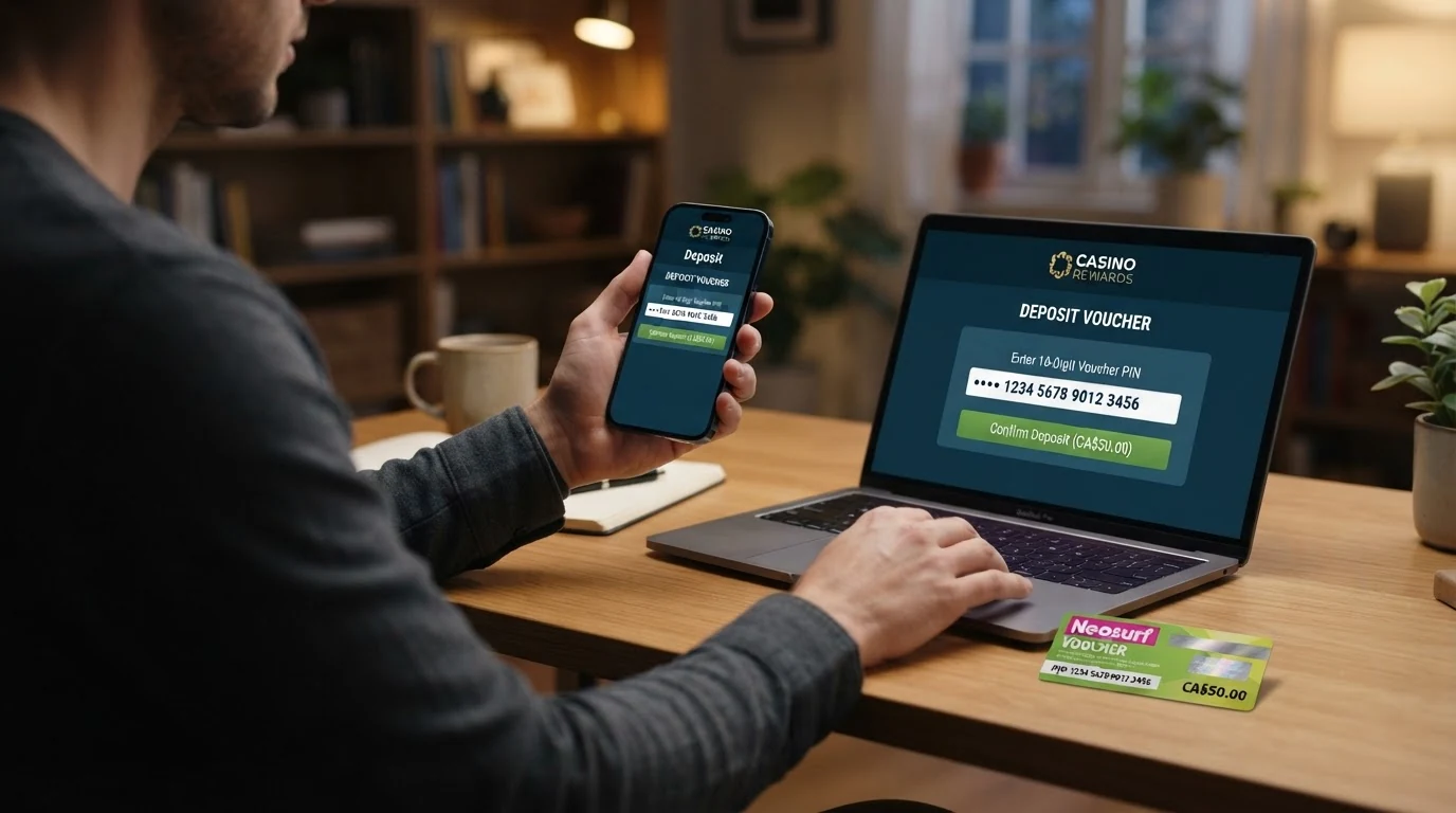Detail obrazovky s formulářem pro zadání 16místného PIN kódu Paysafecard v pokladně online casina