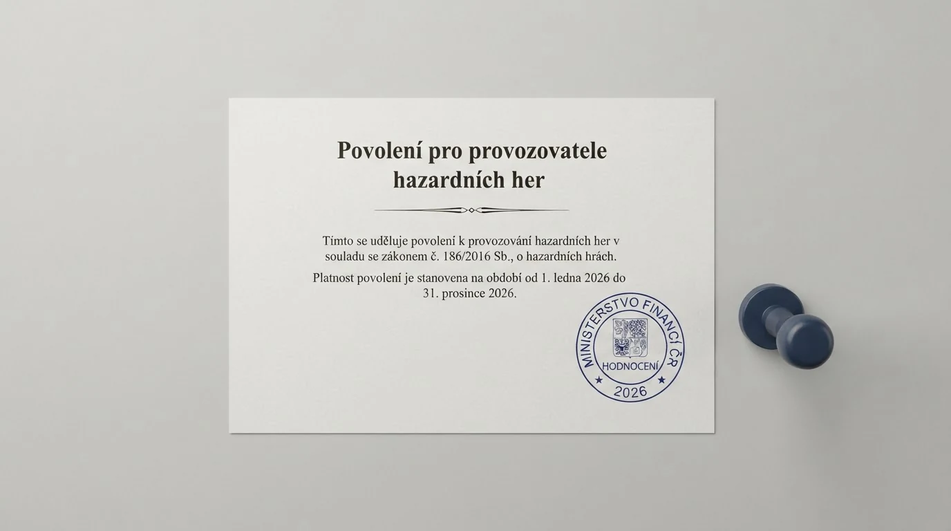Razítko MF ČR a dokument základního povolení