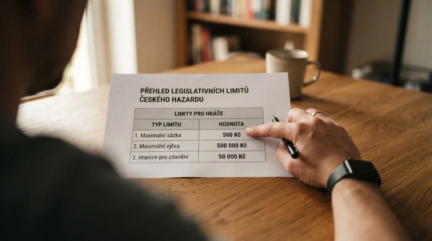 Přehled zákonných limitů českého hazardu: maximální sázka, maximální výhra a daň z výher